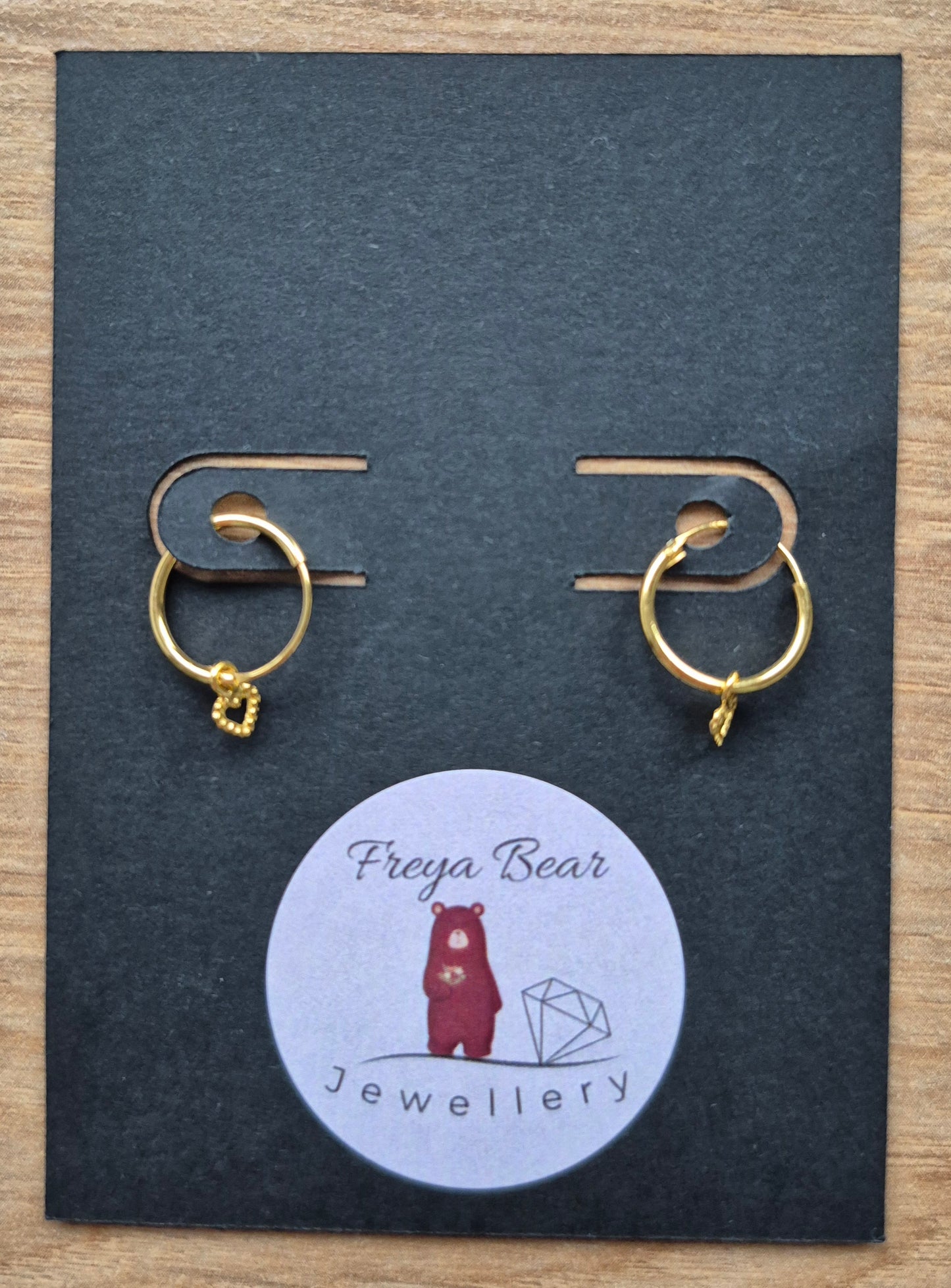 Harri Heart Charm Hoop