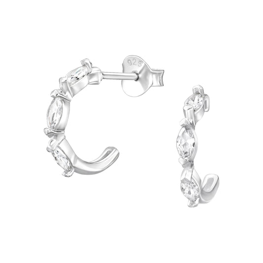 Arabella Marquise Stone Half Hoop