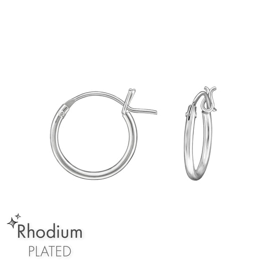 Bella Silver Plain Hoop 12mm