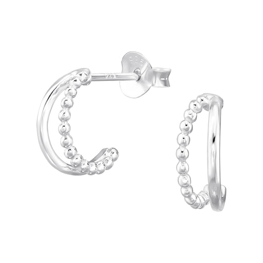 Chloe Ball Half Hoop Stud