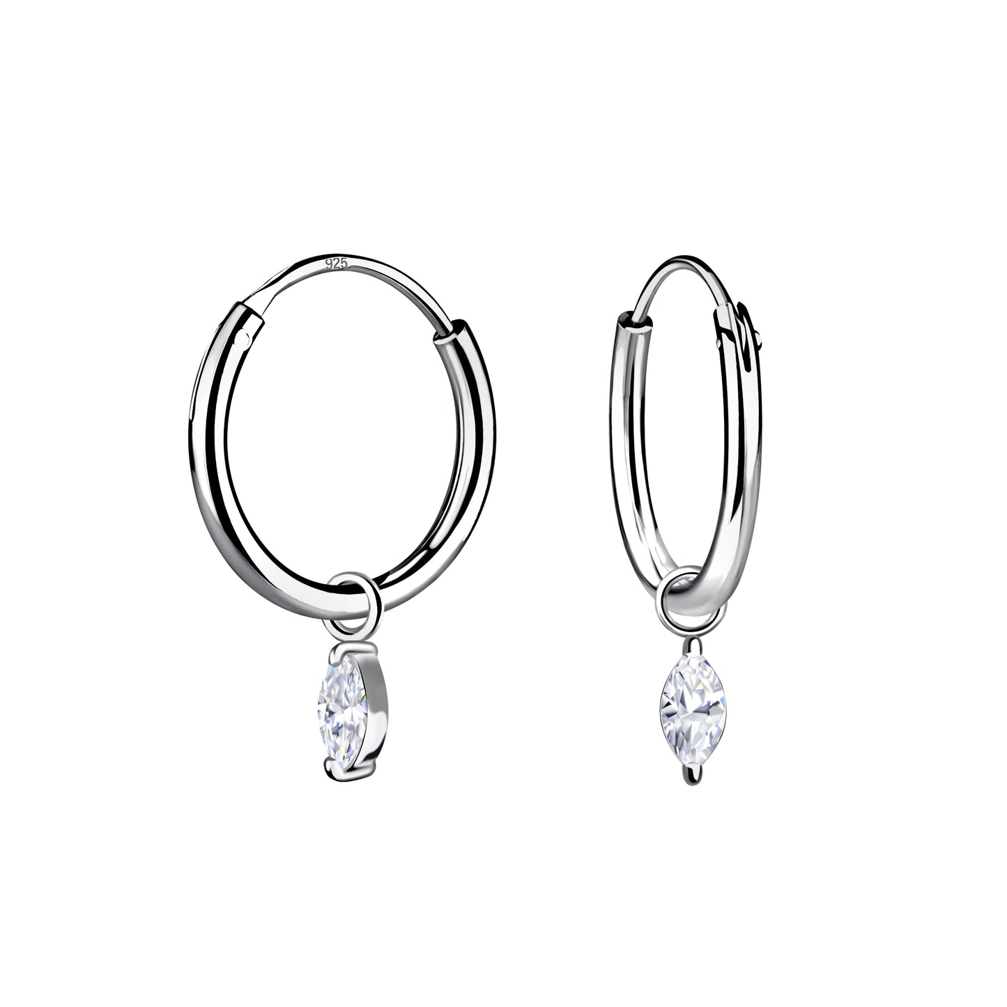 Eden Marquise Stone Hoop