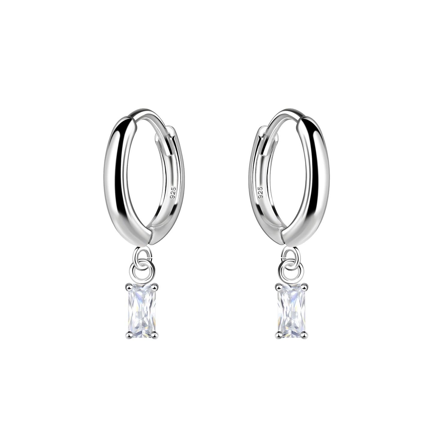 Harper Baguette Stone Hoop