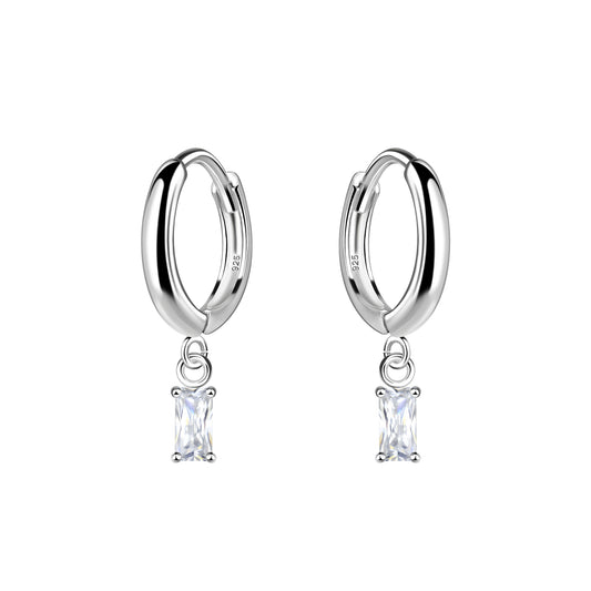 Harper Baguette Stone Hoop