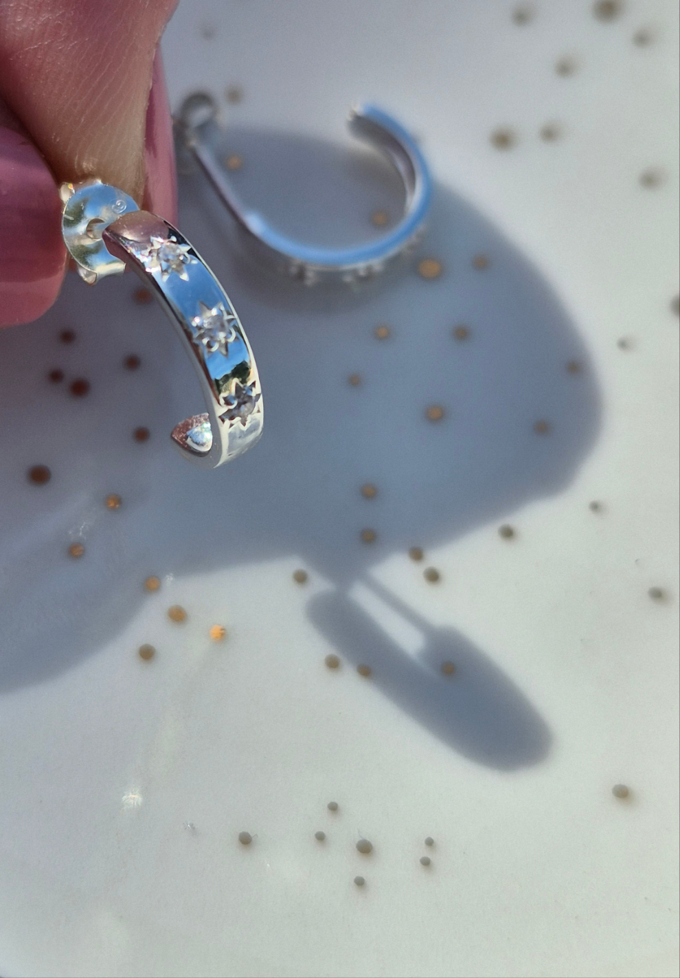 Bonnie Half Hoop Stone Stud