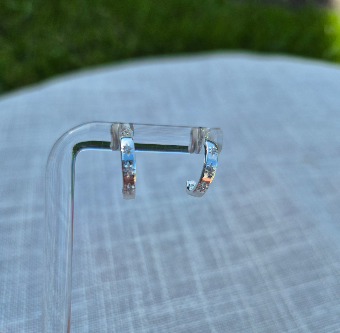 Bonnie Half Hoop Stone Stud