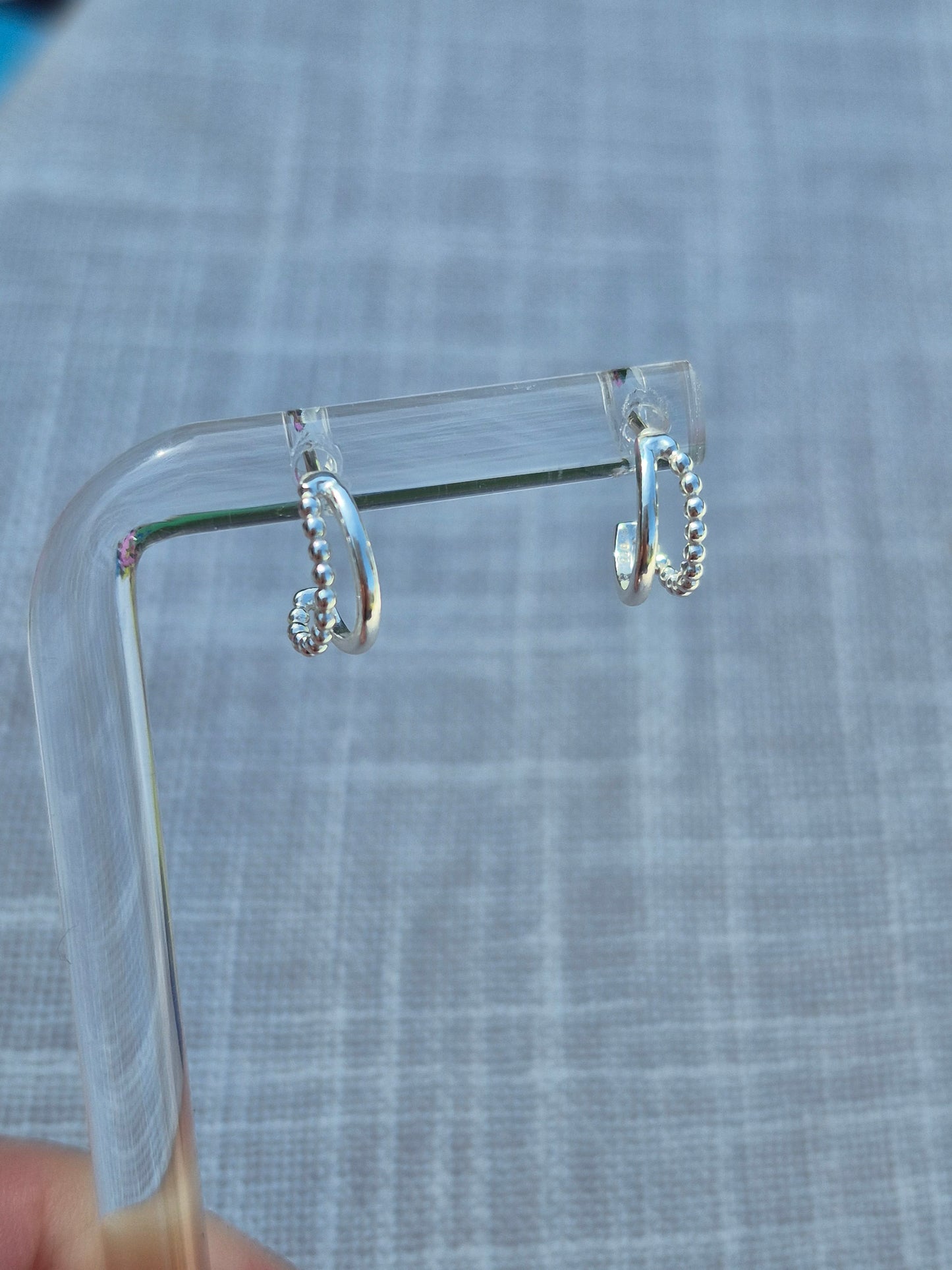 Chloe Ball Half Hoop Stud