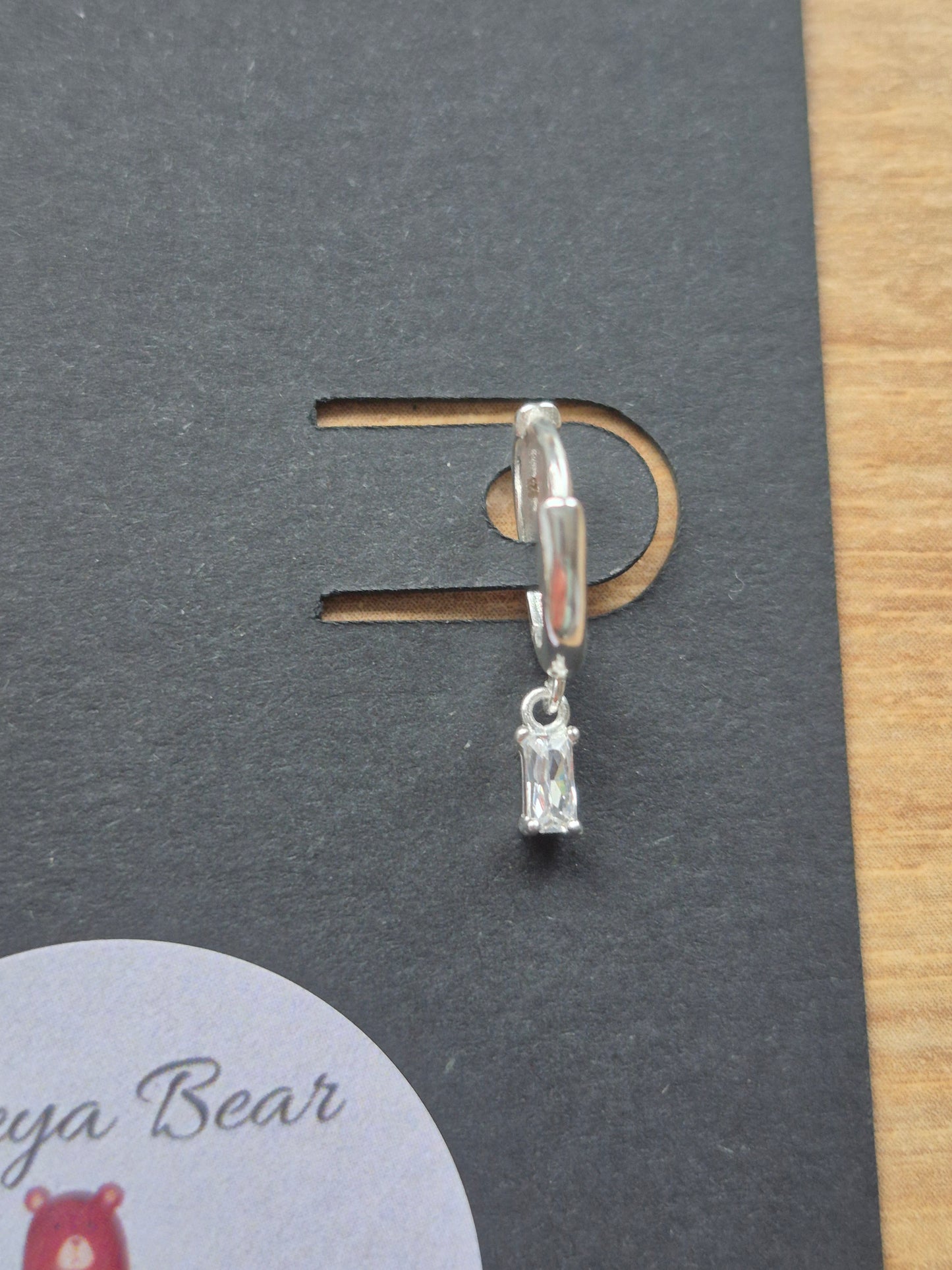 Harper Baguette Stone Hoop
