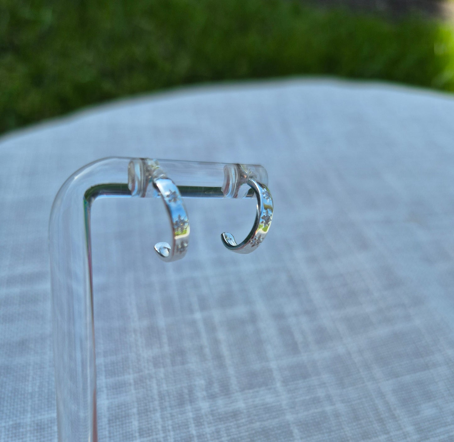 Bonnie Half Hoop Stone Stud